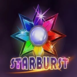 Starburst online game logo by NetEnt on candyland-casino.eu